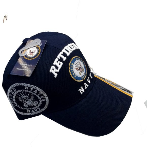 Retired Navy Hat Wirh Camo Inset - Picture 2 of 4